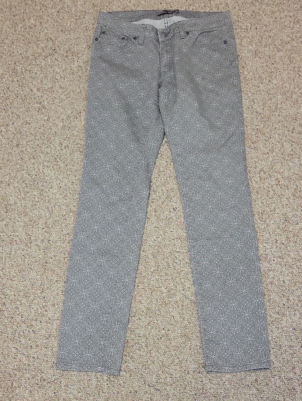 Prana Gray Patterned Skinny Jeans 8/29. Gorpcore Outdoor Stretch Casual